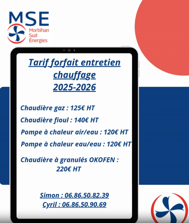 Entretien chauffage à Saint-Avé